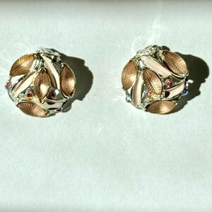 Elegant Gold and Silver Leaf Earrings